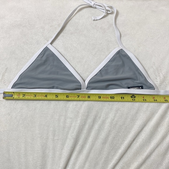 Chooks LA Bikini Top Sailor Gray size Medium - Picture 9 of 10